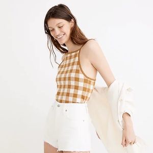 Madewell Gingham Apron Sweater Tank- Size L